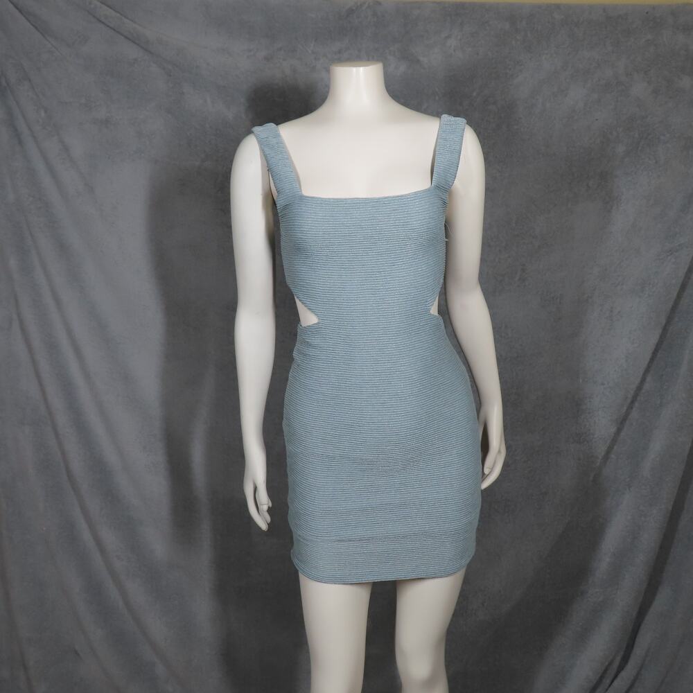 Rumer Seafoam Green The Label Rosa Square Neck Mini Dress Medium